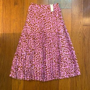 Anthropologie Abstract Pleated Midi Skirt